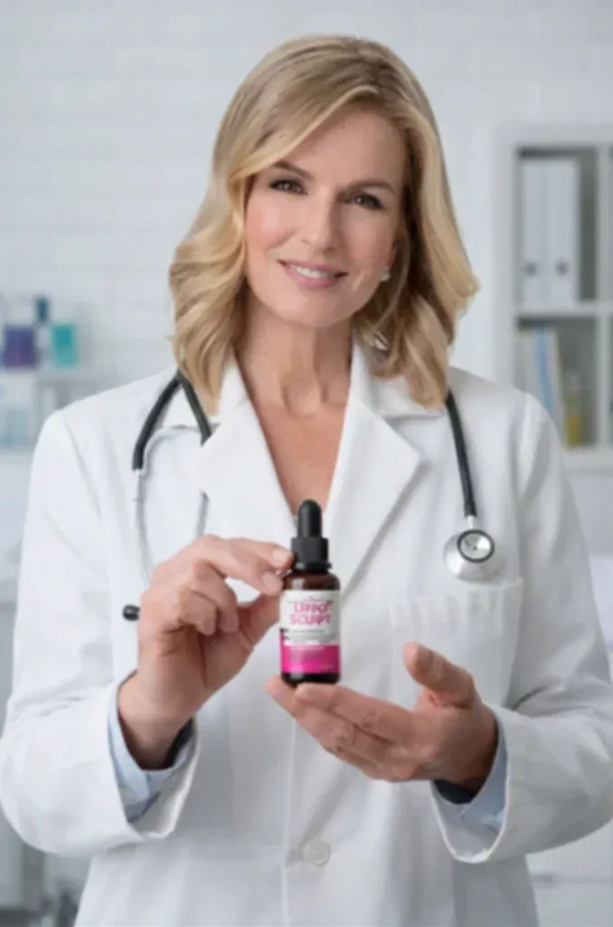 Doctor holding product